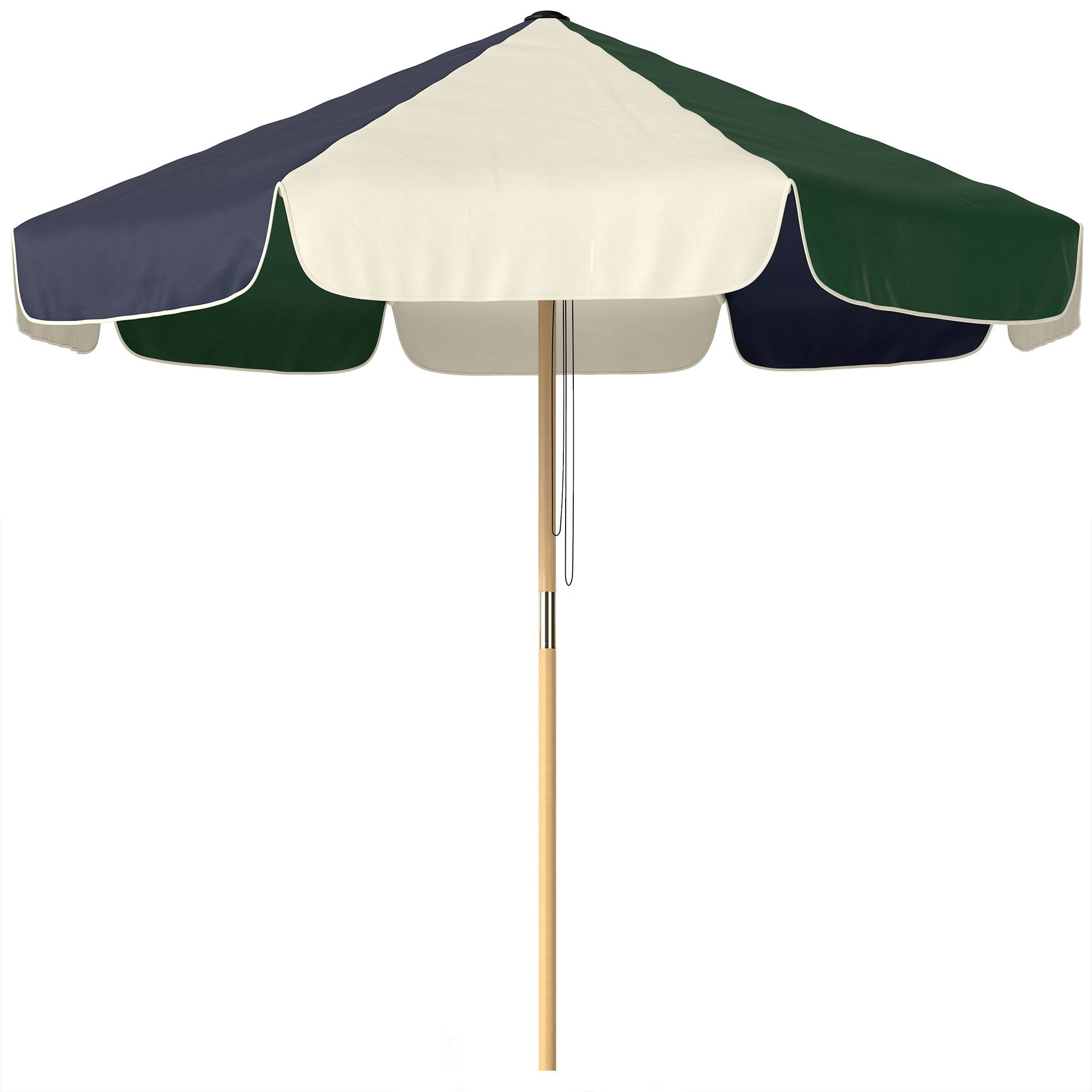 Parasol de Jardin à Corde Protection Solaire UPF30+ Rétro - 226x226x230cm Polyester Vert Foncé fr241 - Image 2