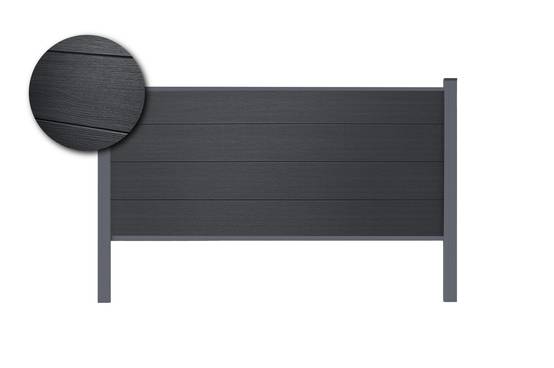 Casanoov Clôture composite Stockhorn de 8 mètres de long et 90 cm de haut, pour installation enterrée, grise - Image 5