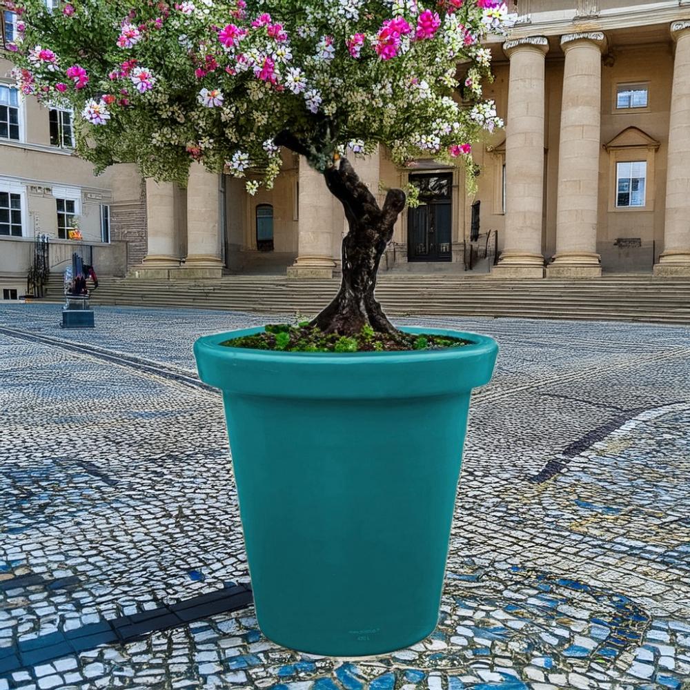Plast'Up Rotomoulage - Pot de fleurs rond xxl delight 420l- lot de 2 - plast'up rotomoulage - Image 2