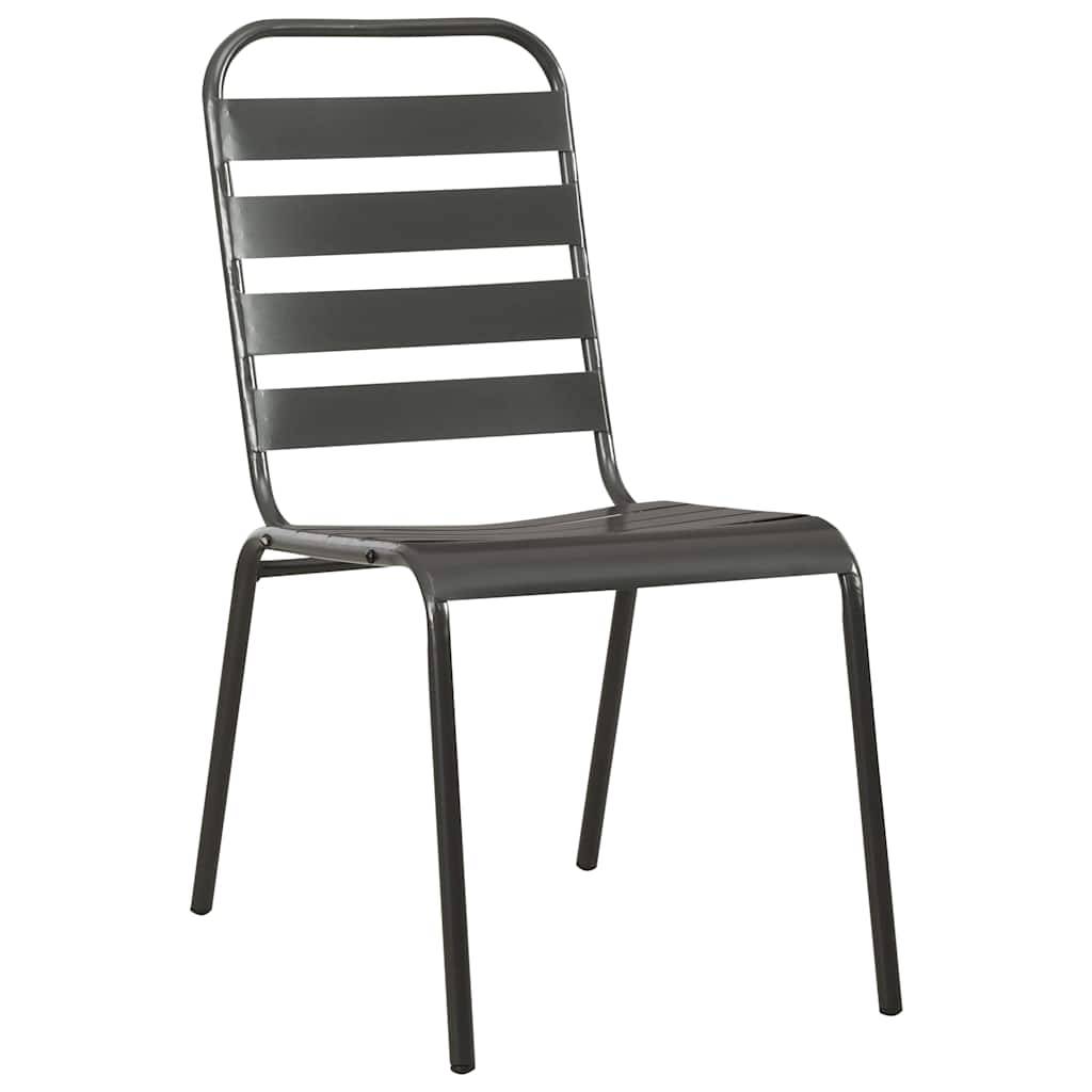 Vidaxl - Ensemble à manger d'extérieur 9 pcs Acier Gris foncé vidaXL 46633 - Image 5