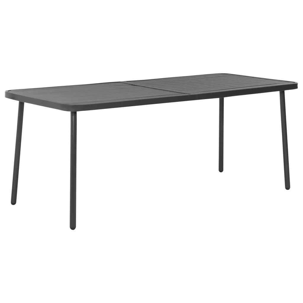 Vidaxl - Ensemble à manger d'extérieur 9 pcs Acier Gris foncé vidaXL 46633 - Image 2