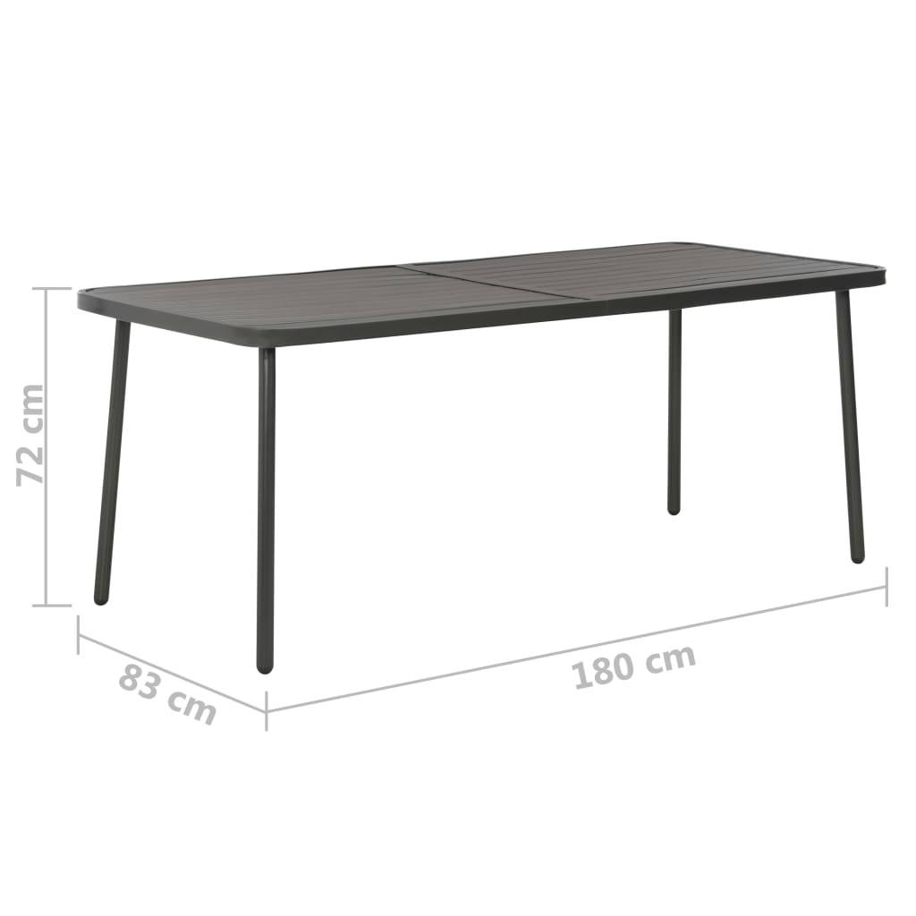 Vidaxl - Ensemble à manger d'extérieur 9 pcs Acier Gris foncé vidaXL 46633 - Image 3