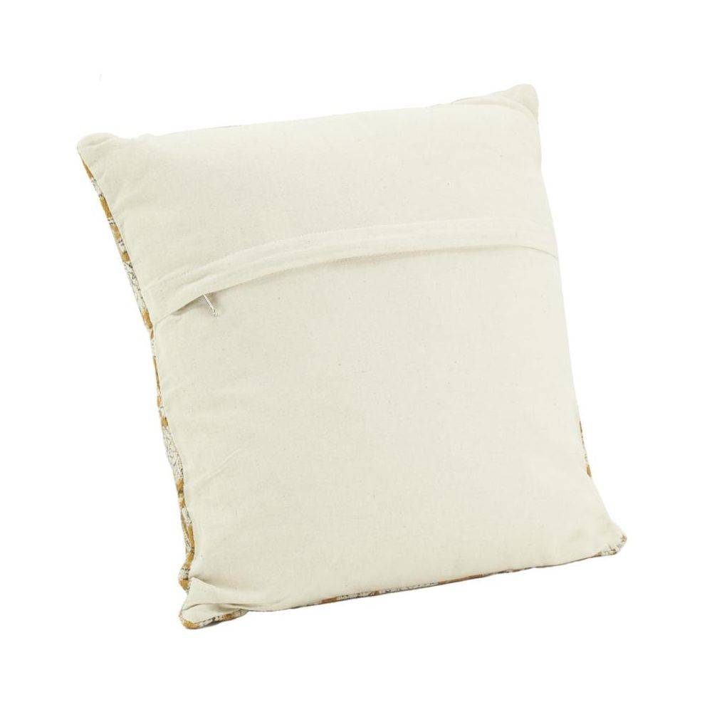 Aubry Gaspard - Coussin à fleurs jaune et blanc - Image 4
