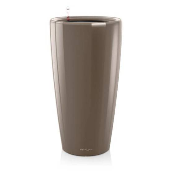 Lechuza - Pot Rondo Premium 32 - kit complet, taupe brillant Ø 32 cm Lechuza - Image 1