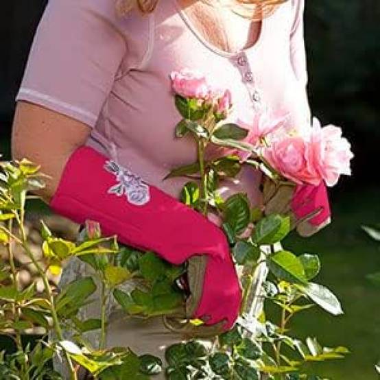 Gants de jardinage pour femme, résistants aux perforations, adaptés au jardinage, rose rouge, taille M-Lytech - Image 6