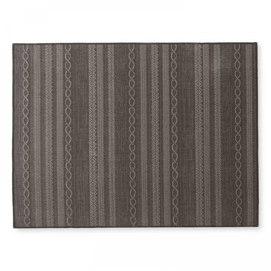 Oviala - Tapis rectangulaire en polypropylène 160x230 cm noir Urda - Oviala - Image 1