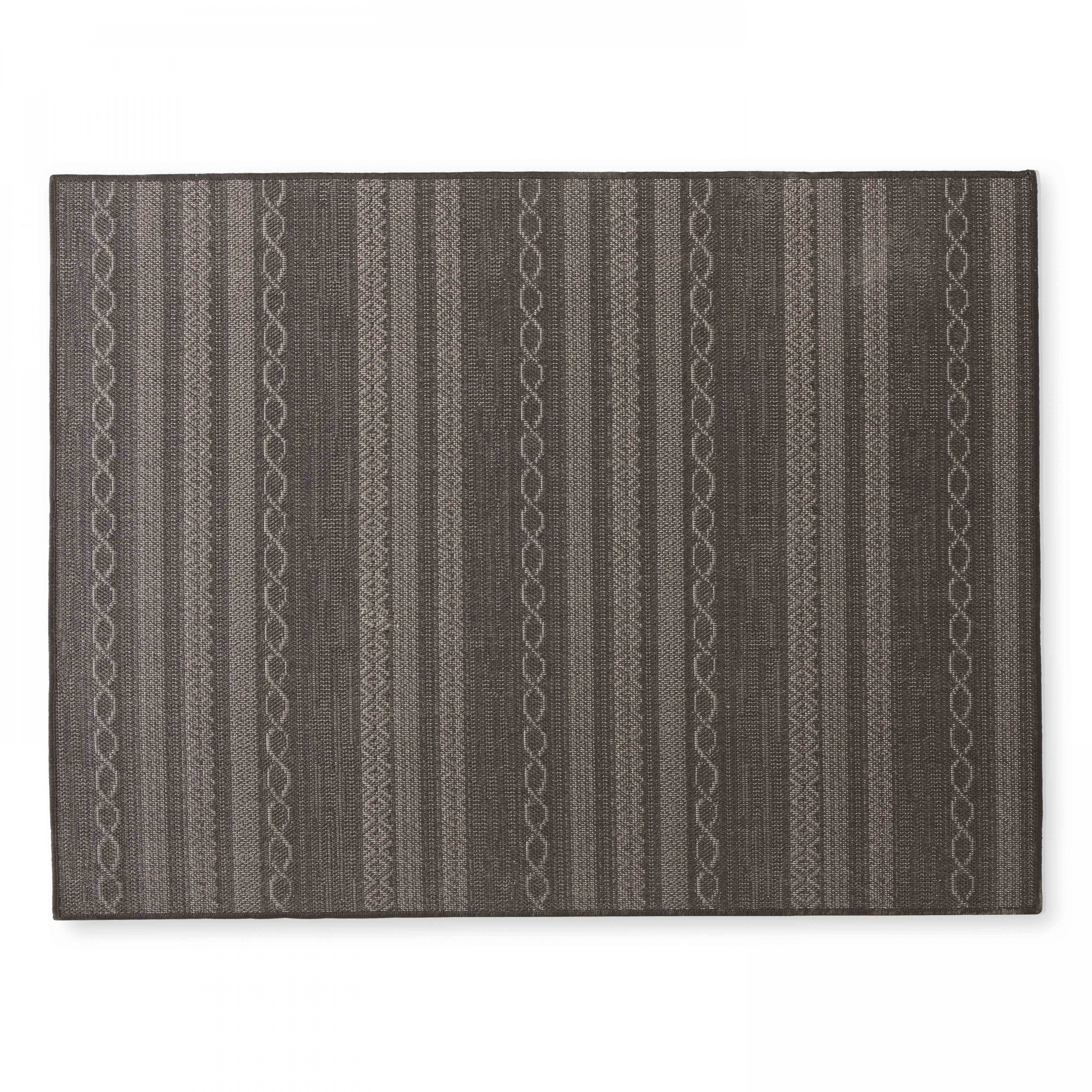 Oviala - Tapis rectangulaire en polypropylène 160x230 cm noir Urda - Oviala - Image 1