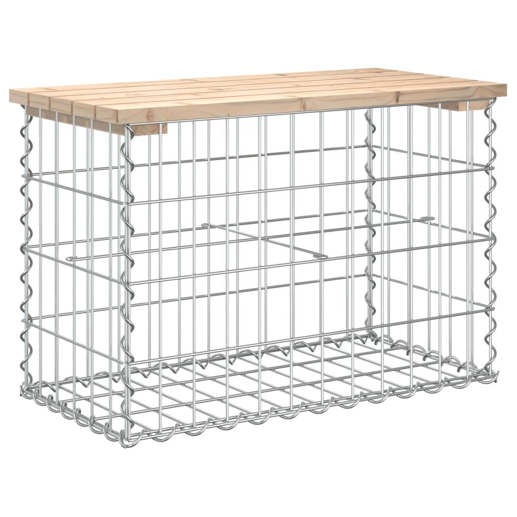 Maison Chic - Banc de jardin - Banc d'extérieur - Banquette design de gabion 63x31,5x42cm bois massif de pin - Image 5