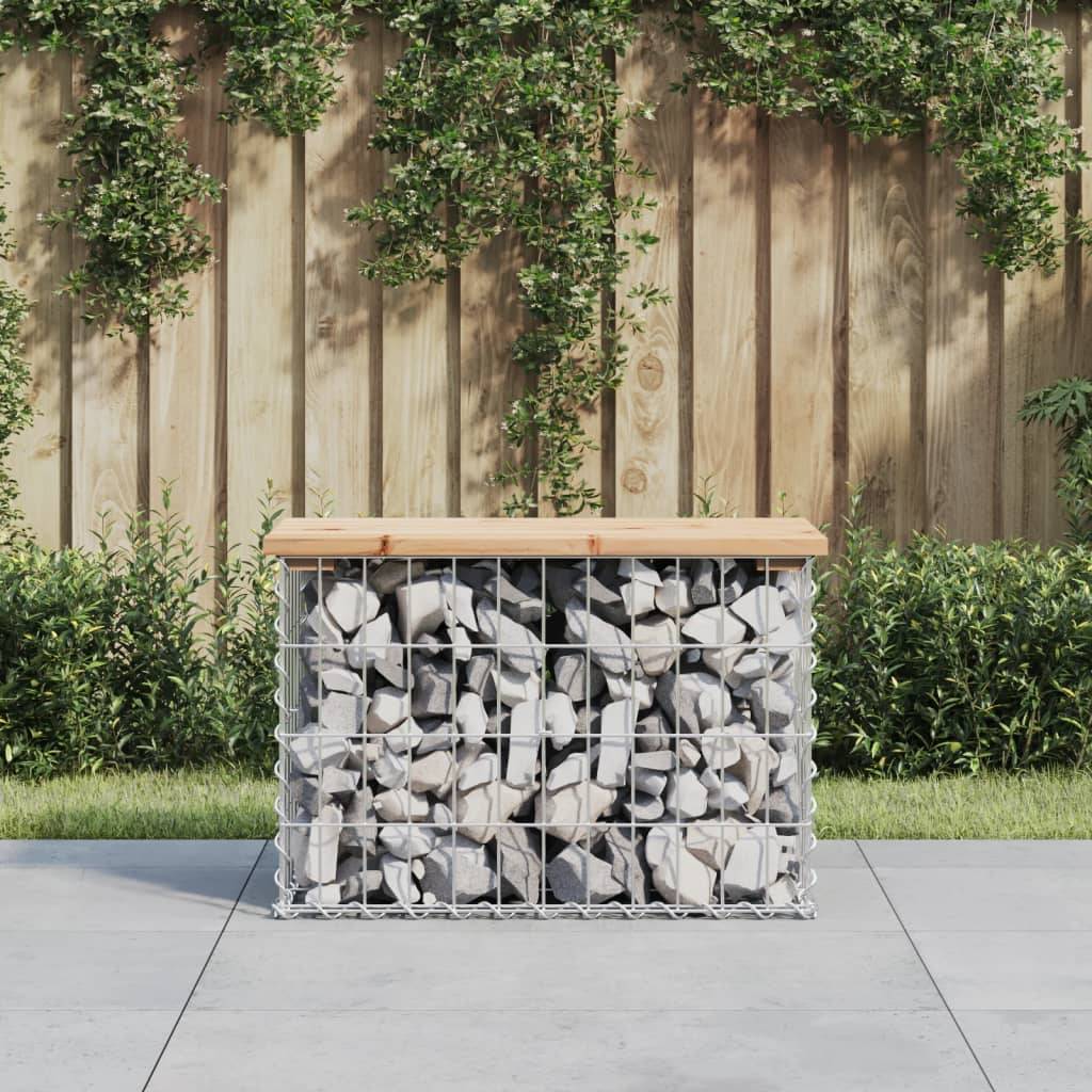 Maison Chic - Banc de jardin - Banc d'extérieur - Banquette design de gabion 63x31,5x42cm bois massif de pin - Image 2
