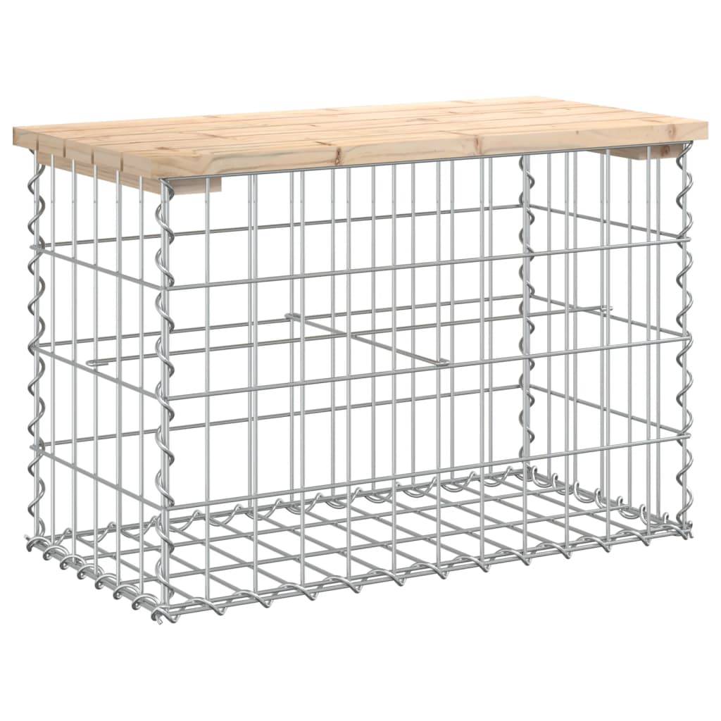 Maison Chic - Banc de jardin - Banc d'extérieur - Banquette design de gabion 63x31,5x42cm bois massif de pin - Image 1