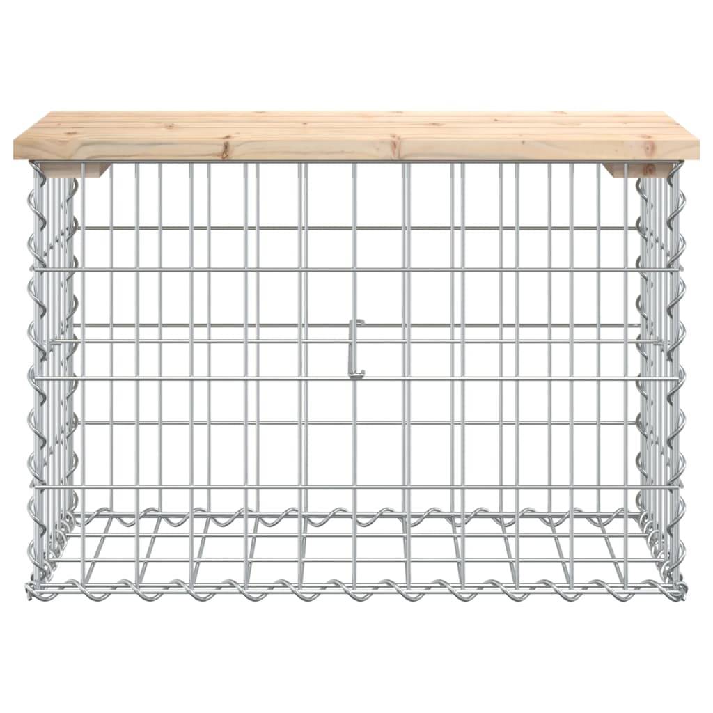 Maison Chic - Banc de jardin - Banc d'extérieur - Banquette design de gabion 63x31,5x42cm bois massif de pin - Image 3