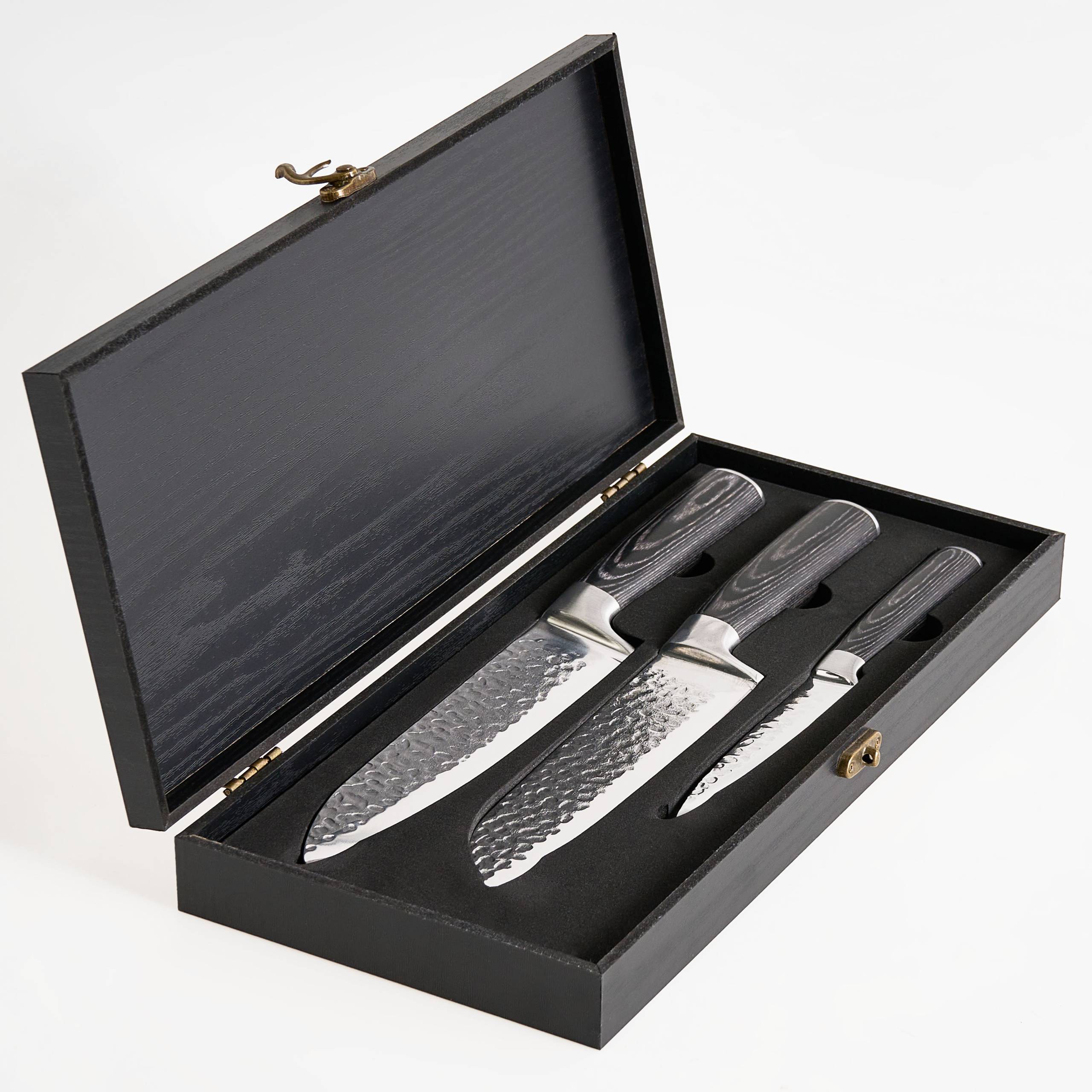 Beliani - Ensemble de couteaux de cuisine Acier inox Noir KASHIWA - 17x37x5- Beliani - Image 2