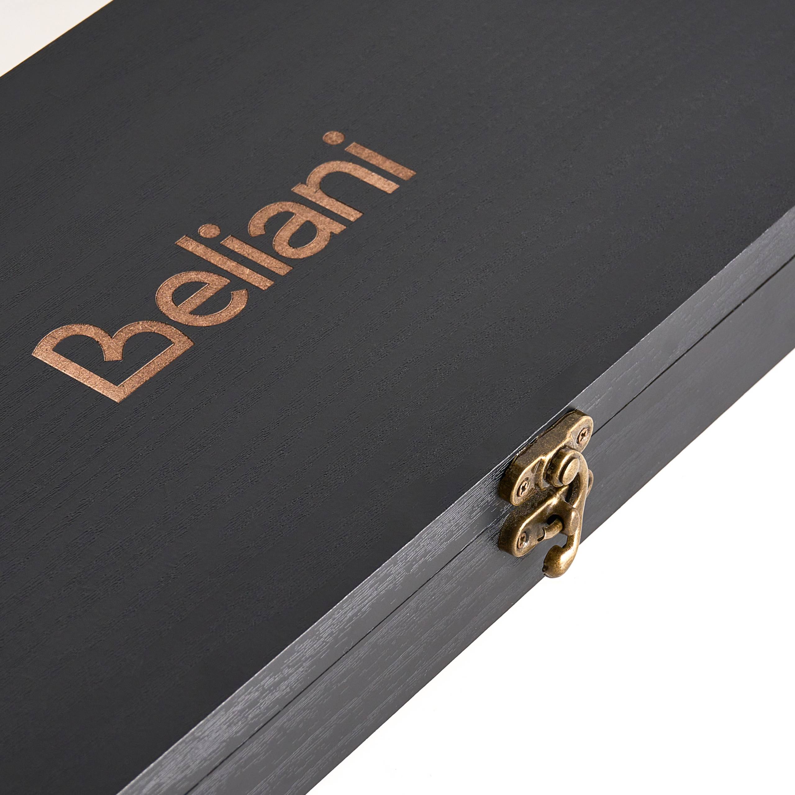 Beliani - Ensemble de couteaux de cuisine Acier inox Noir KASHIWA - 17x37x5- Beliani - Image 7