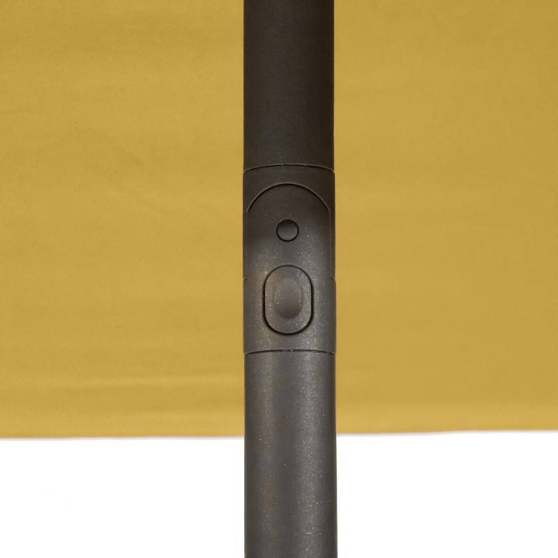 Hesperide - Parasol droit carré "Soya" jaune moutarde D2,5x2,5m en acier Hespéride - Image 6