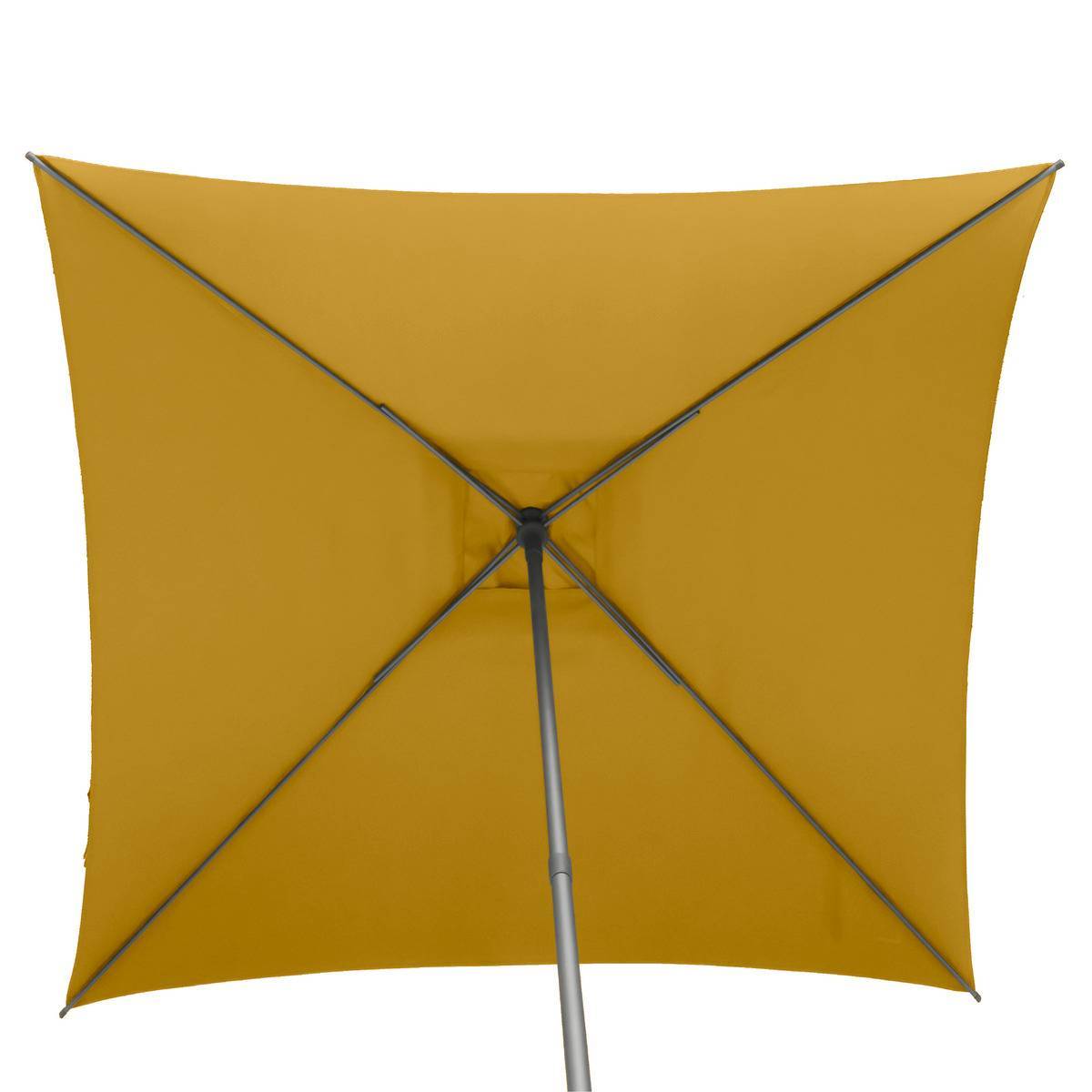 Hesperide - Parasol droit carré "Soya" jaune moutarde D2,5x2,5m en acier Hespéride - Image 5