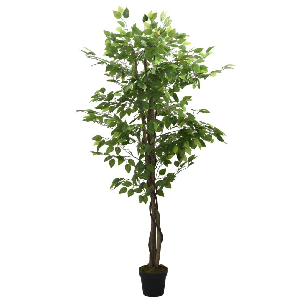Ficus artificiel bois et PEVA vert 80 cm - PANGIVO - Image 1