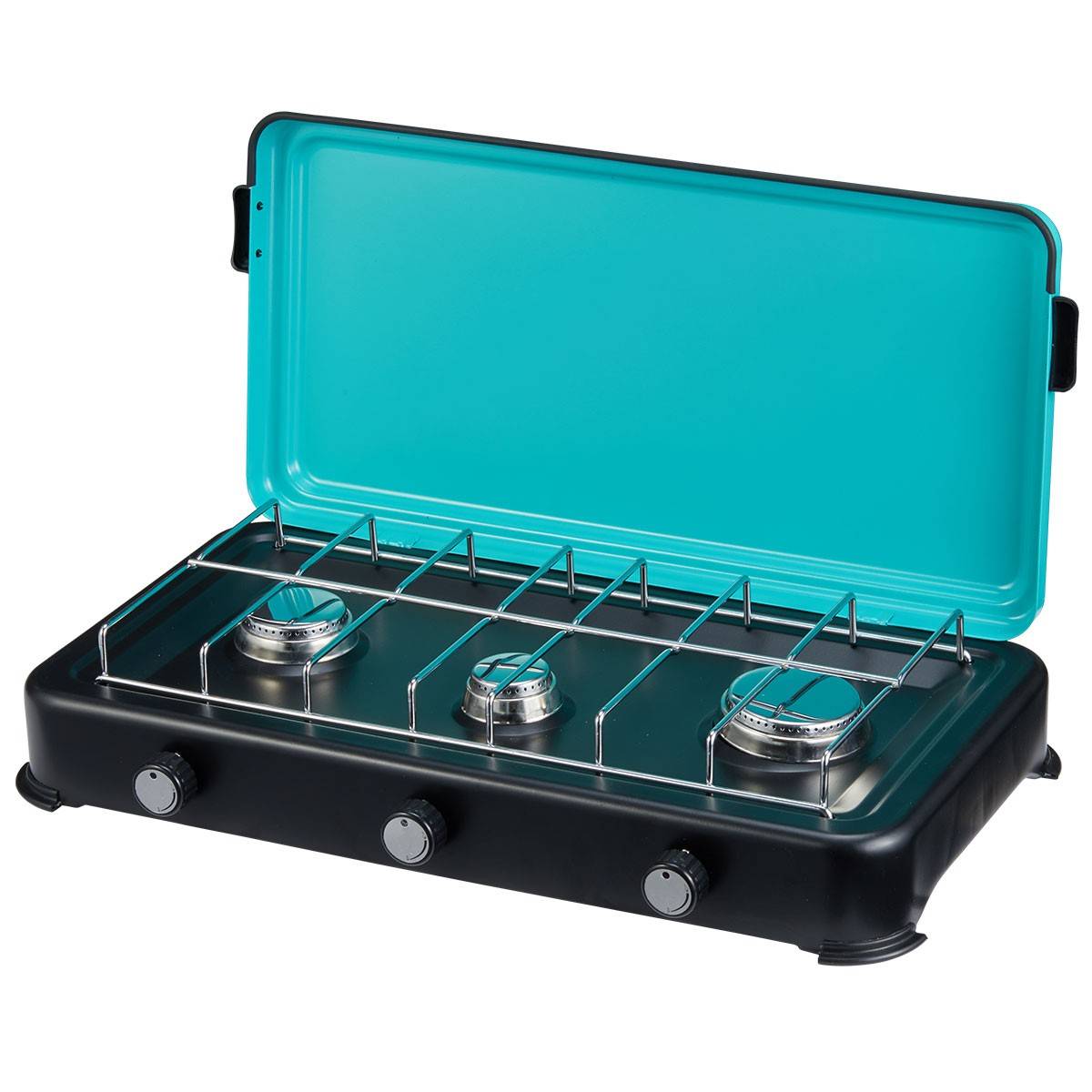 Plaque de cuisson gaz 3 feux 3000W Cuisinière à gaz portable Butane/Propane INTEC - Image 1