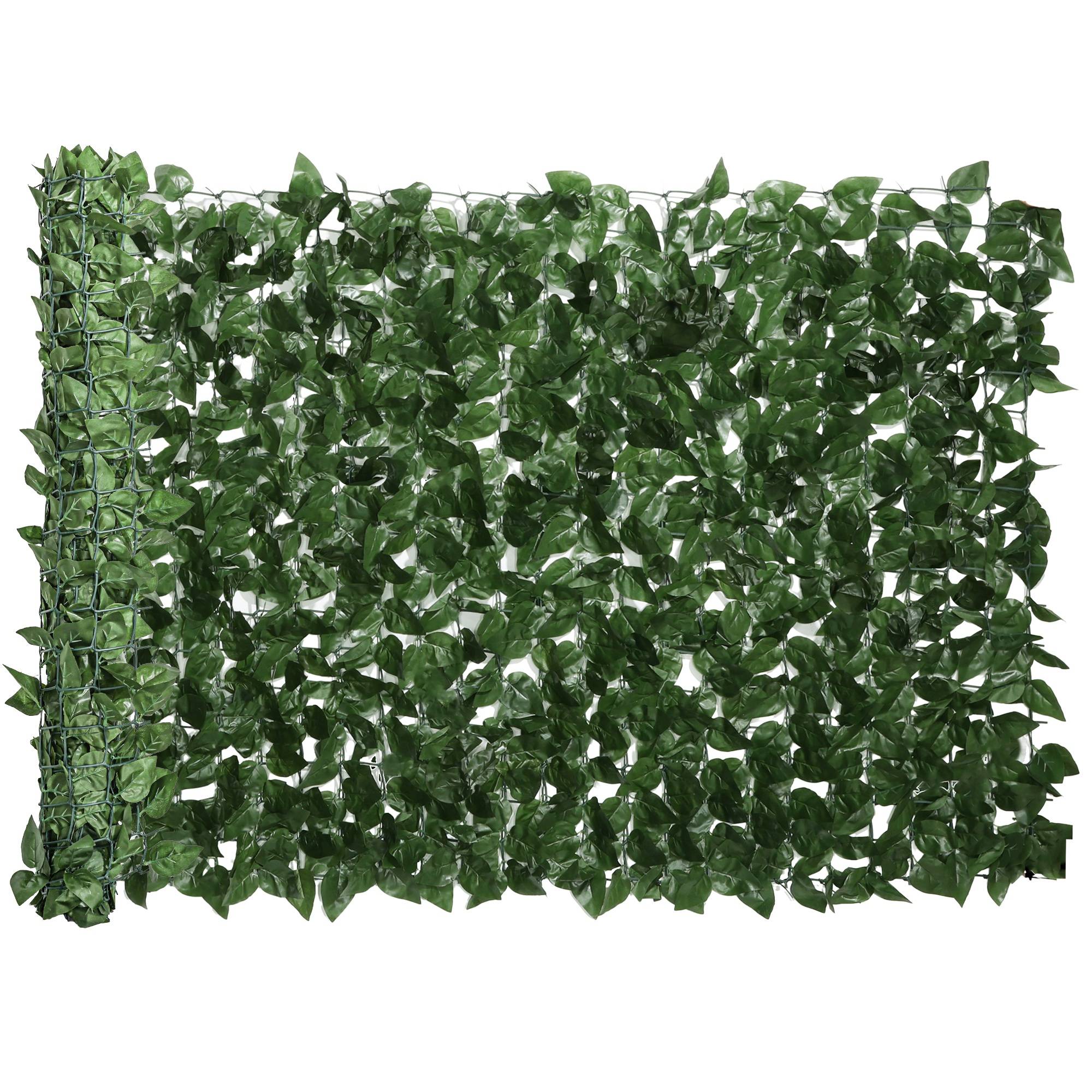ComfortXL - Haie artificielle brise-vue en PE vert 300 x 100 cm pour balcon et clôture avec feuillage réaliste effet hêtre - Image 10