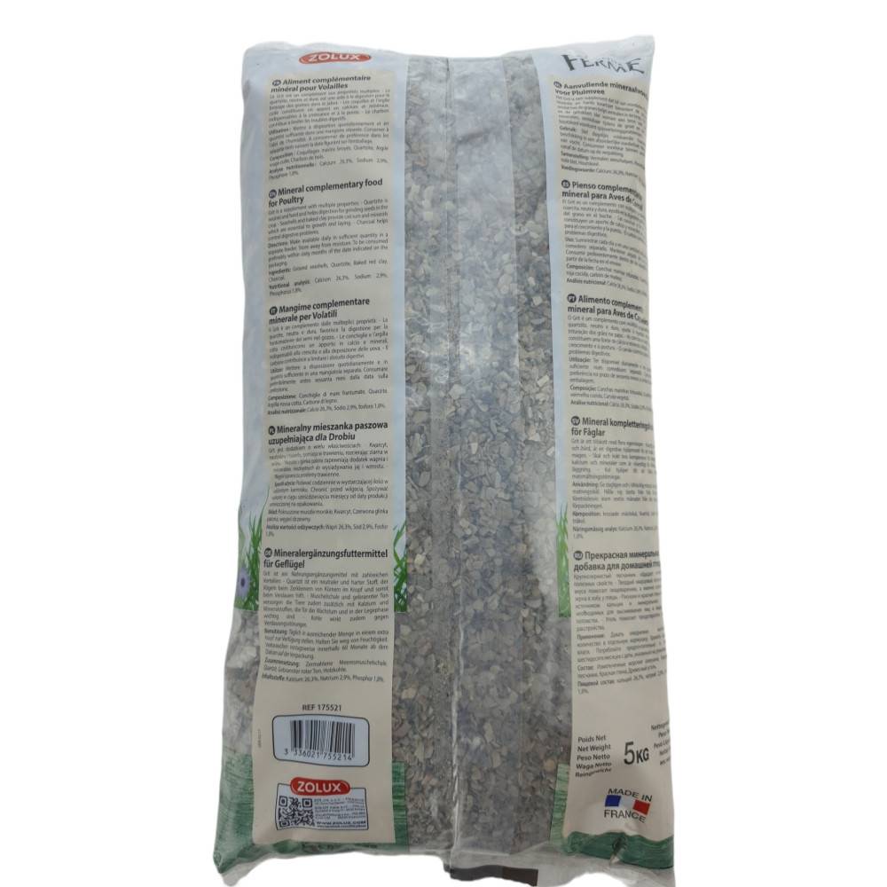 Zolux - Grit aide a la digestion sac de 5 kg Complément minéral pour poules - Image 2