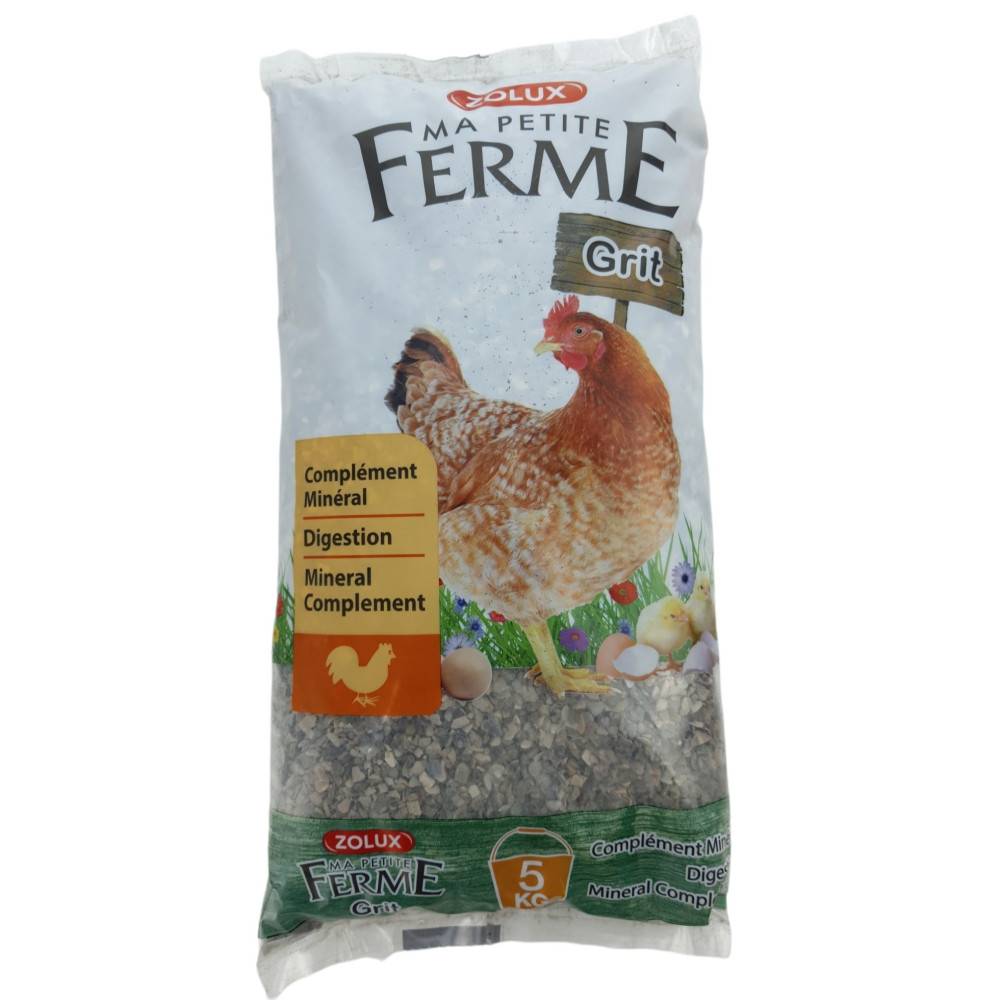 Zolux - Grit aide a la digestion sac de 5 kg Complément minéral pour poules - Image 1
