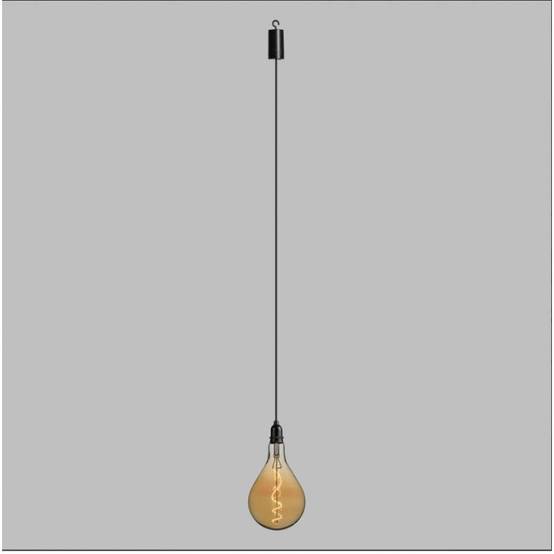 Suspension ampoule vintage à pile poire 16CM filament spirale en verre Lotti - Image 1