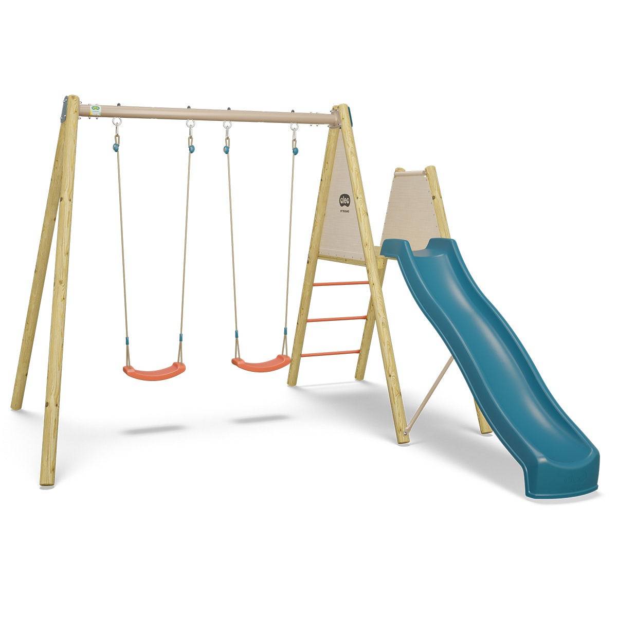 Trigano Jardin - Balançoire avec toboggan - Techwood Harmonie BILLY 2 - Aléo by Trigano - Image 1