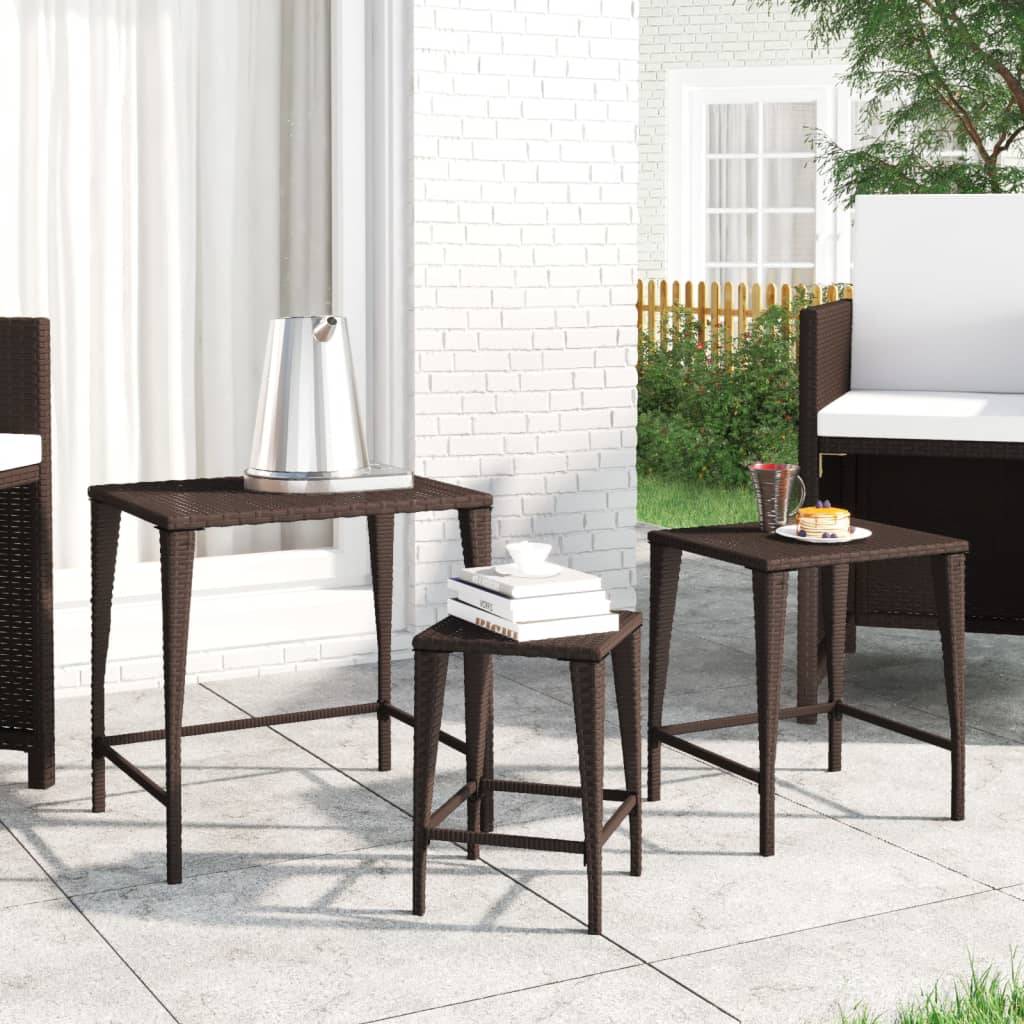 Lot de 3 Table bois composite Abril Isabel Naturel 60 X 45 X 60 cm - P95045N - Image 1