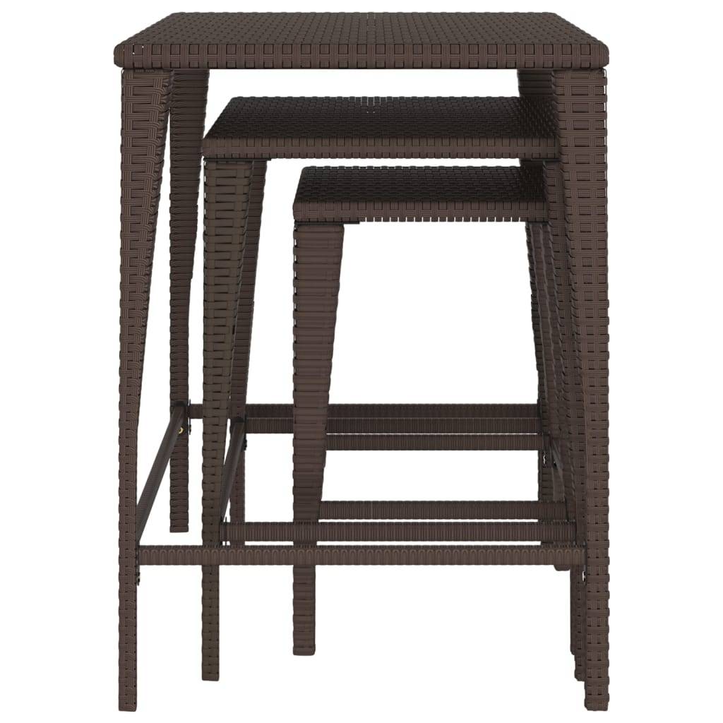 Lot de 3 Table bois composite Abril Isabel Naturel 60 X 45 X 60 cm - P95045N - Image 4