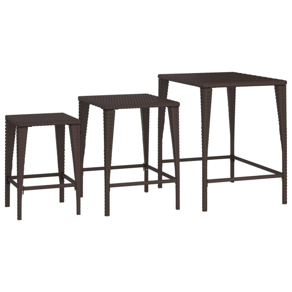 Lot de 3 Table bois composite  Abril Isabel Naturel 60 X 45 X 60 cm  - P95045N - Image 6