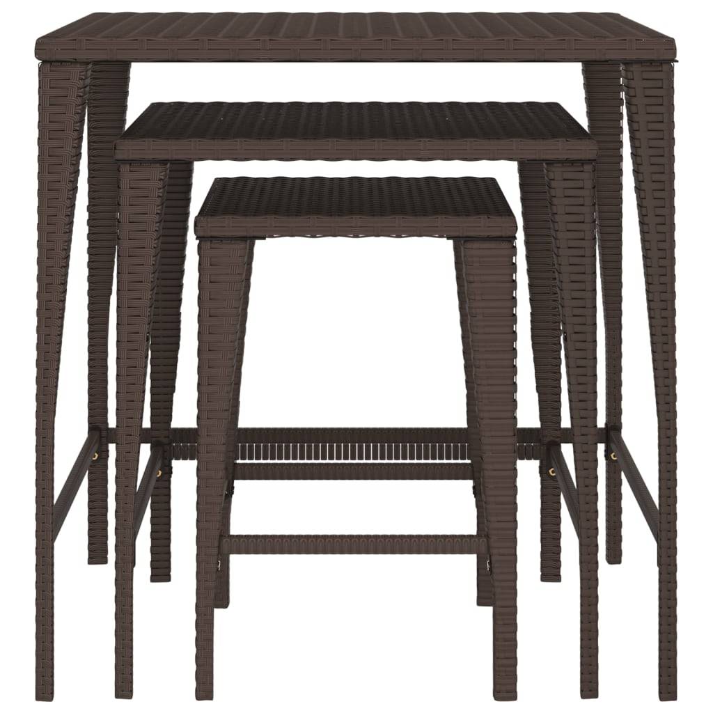 Lot de 3 Table bois composite Abril Isabel Naturel 60 X 45 X 60 cm - P95045N - Image 3