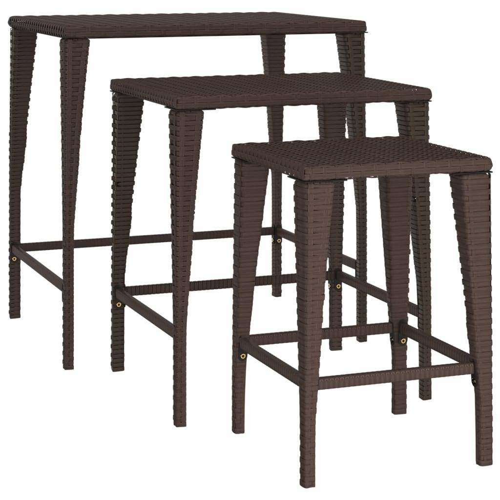 Lot de 3 Table bois composite  Abril Isabel Naturel 60 X 45 X 60 cm  - P95045N - Image 5