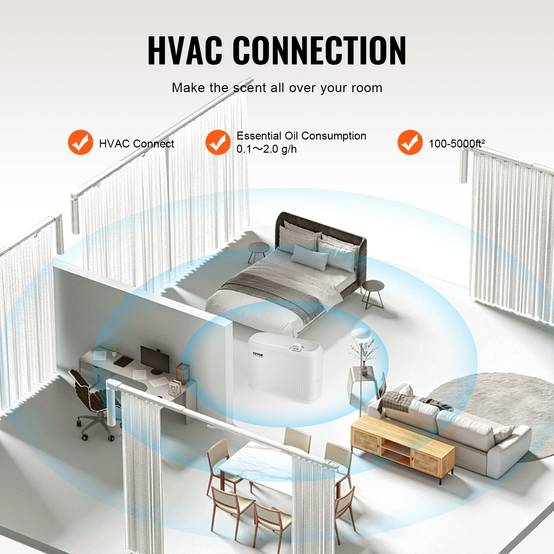 VEVOR – diffuseur de parfum HVAC, 850ML, Machine à Air froid, 5000 pieds carrés, sans eau - Image 5