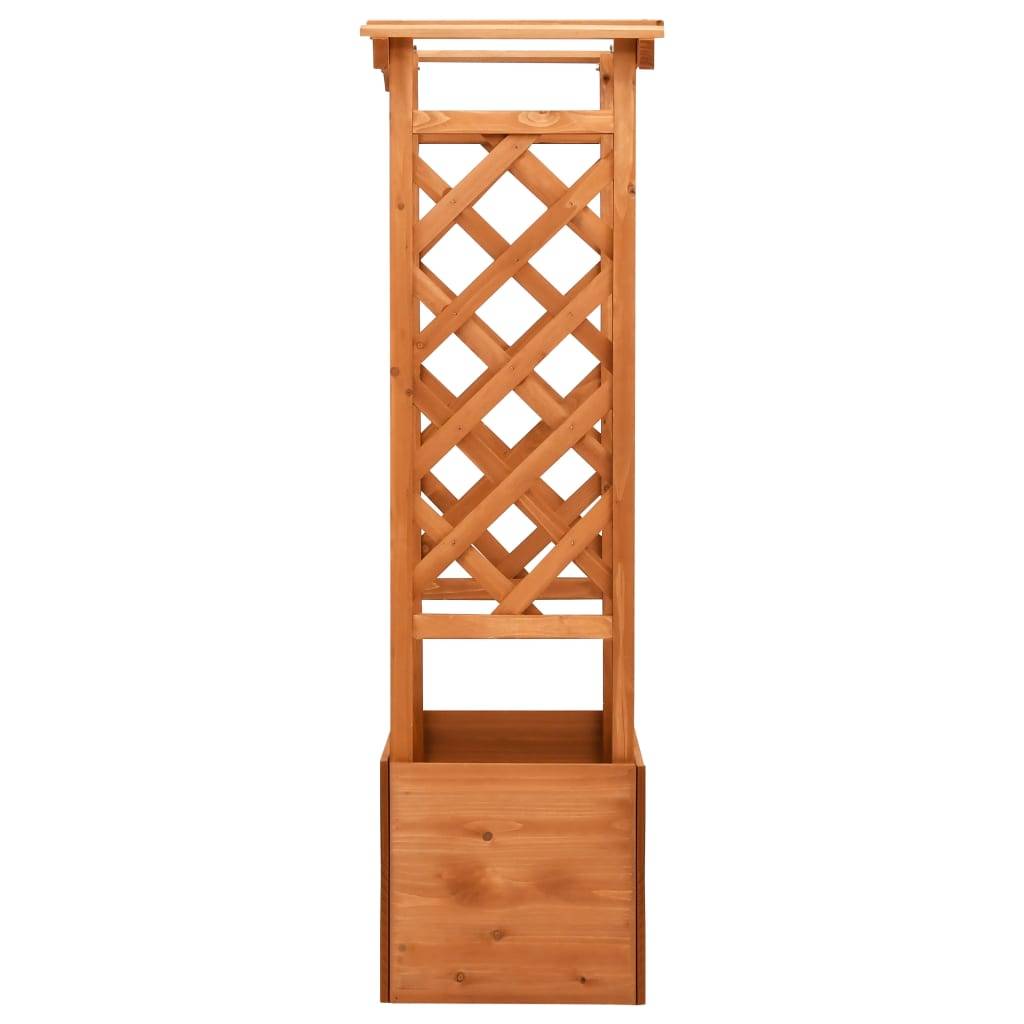 Jardinière à treillis avec arche 49 x 39 x 130 cm bois de sapin - Image 3