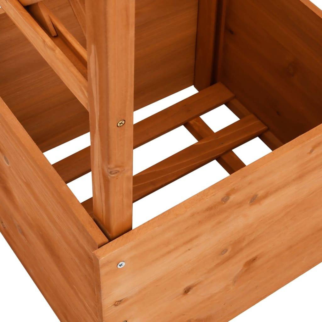 Jardinière à treillis avec arche 49 x 39 x 130 cm bois de sapin - Image 4