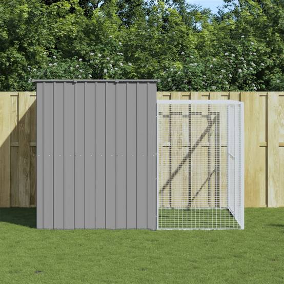 Vidaxl - Niche pour chien avec cour gris clair 214x253x181 cm vidaXL 3189137 - Image 1