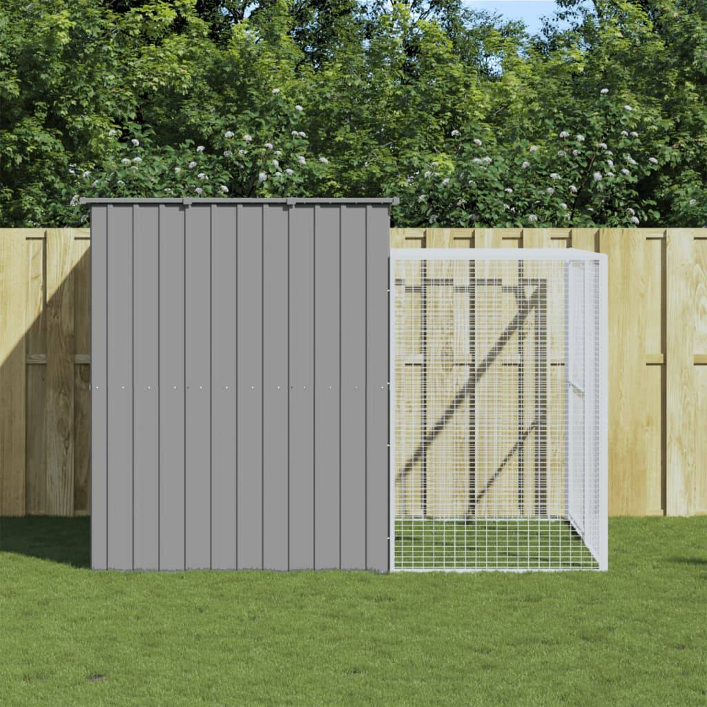 Vidaxl - Niche pour chien avec cour gris clair 214x253x181 cm vidaXL 3189137 - Image 1