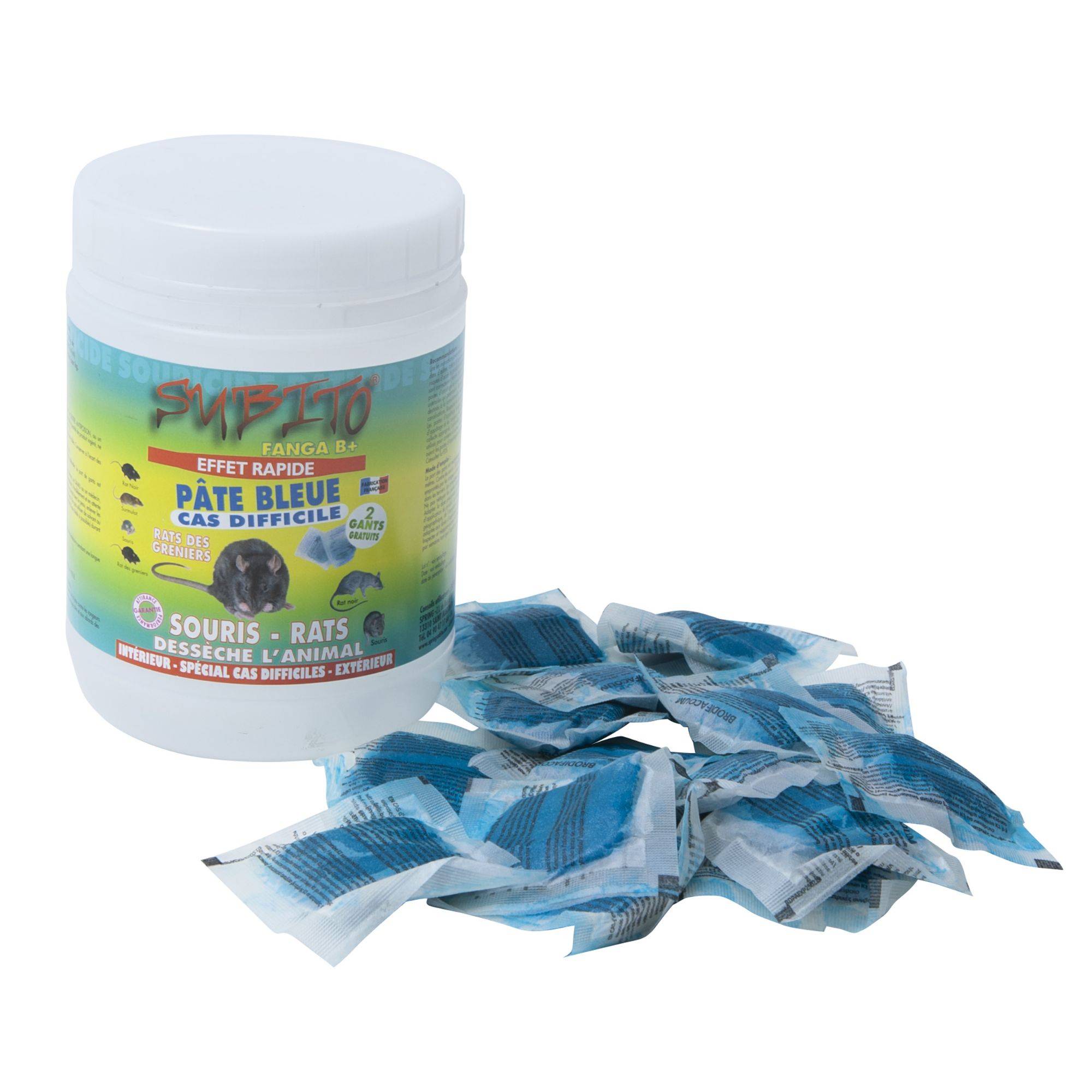 Appât en pate bleue rats et souris 150g Subito - Image 4