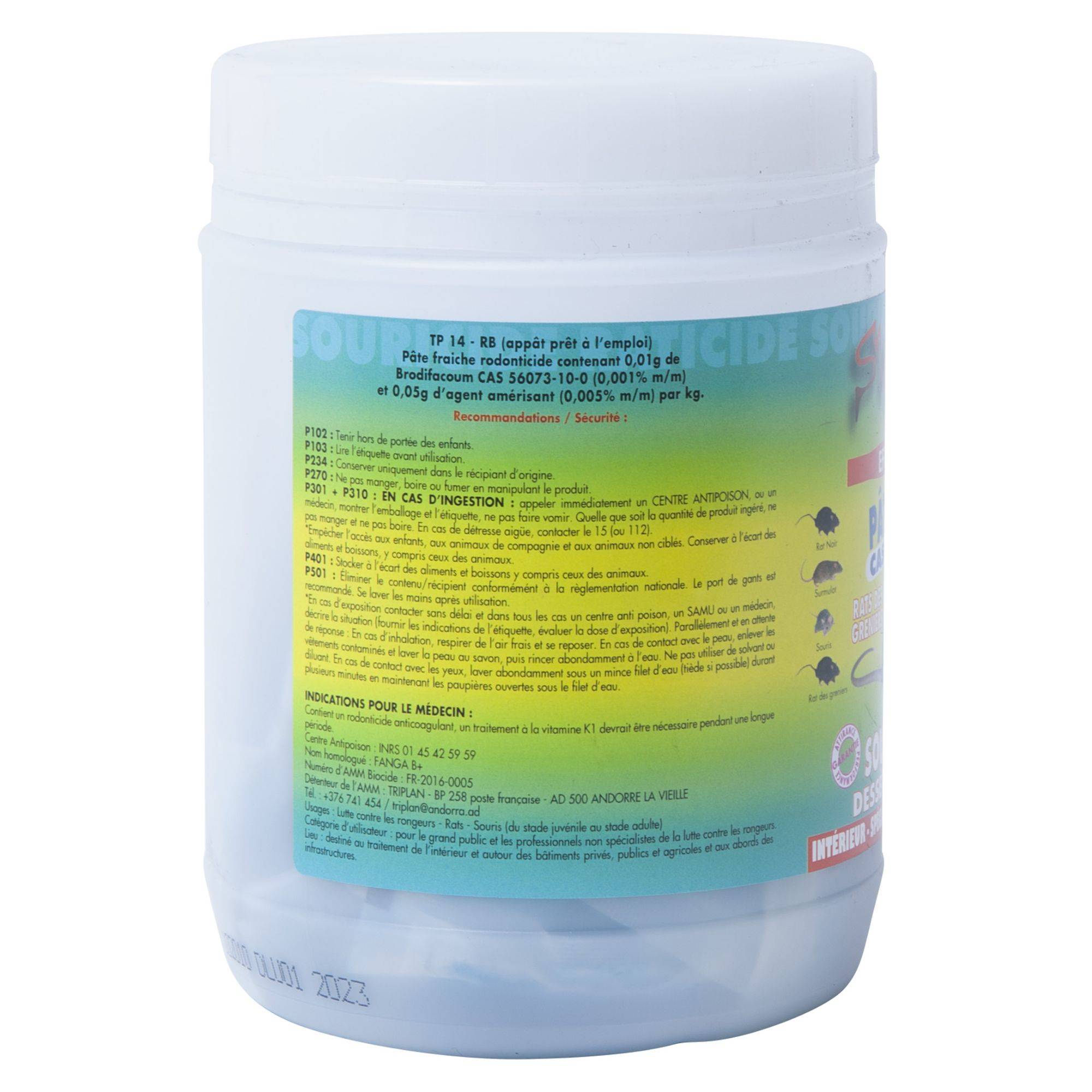 Appât en pate bleue rats et souris 150g Subito - Image 2
