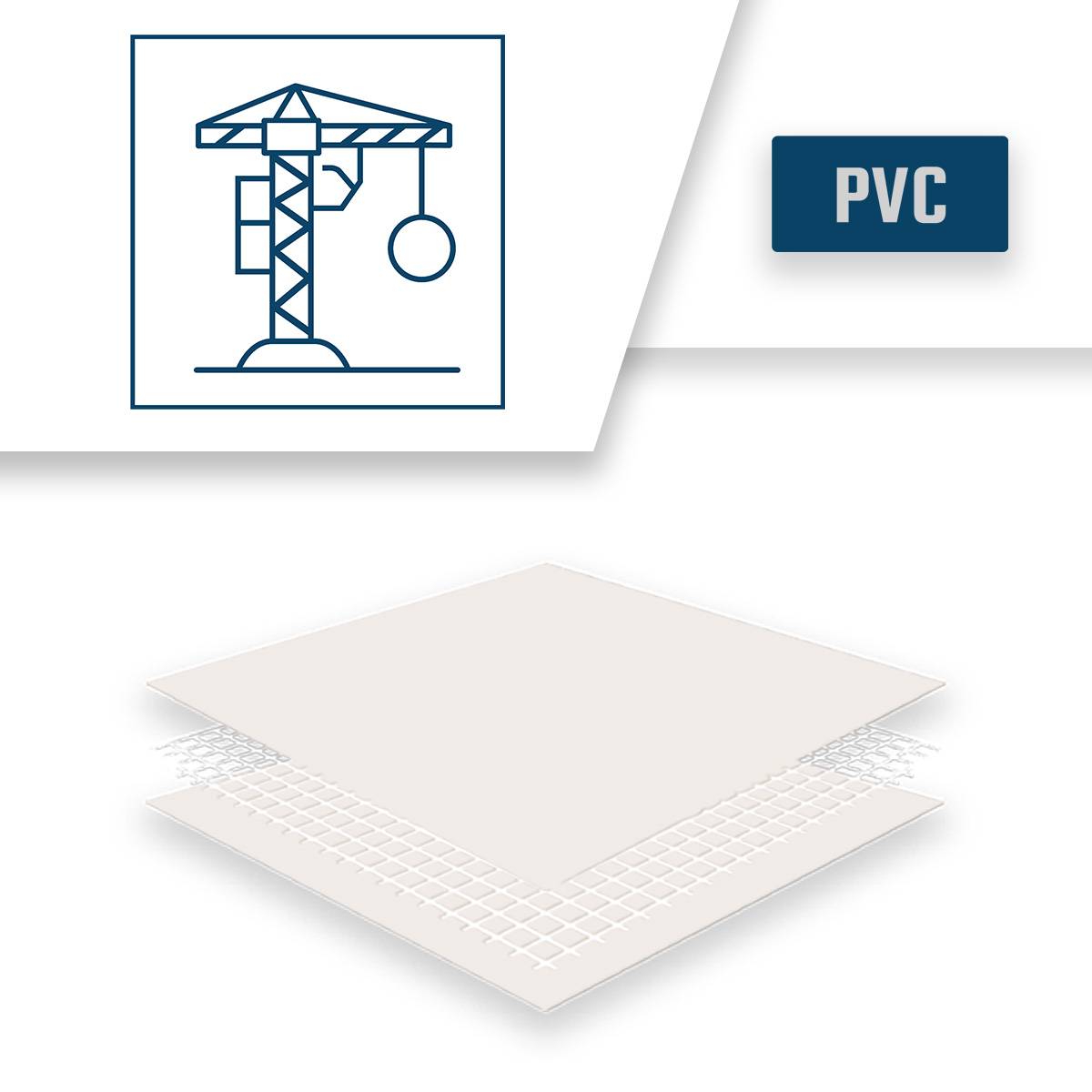 Bâche de Chantier 2x3 m LP640CH Blanc Crème - Garantie 8 ans - Bâche de protection étanche en PVC pour Travaux TECPLAST - Image 5
