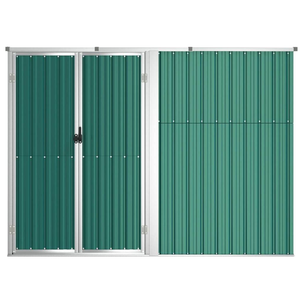 Abri à outils 2m² - Cabane à outils - Abri de jardin Vert 225x89x161 cm Acier galvanisé MAISON CHIC - Image 4