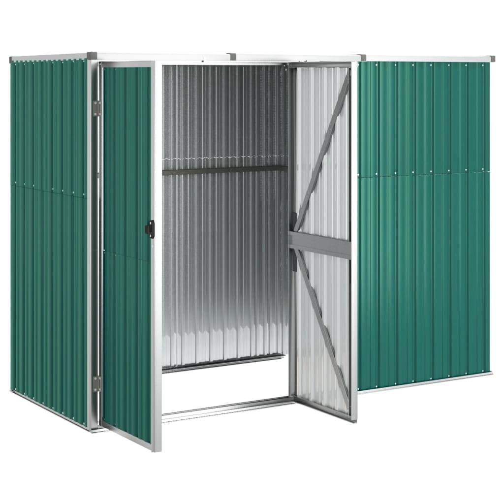 Abri à outils 2m² - Cabane à outils - Abri de jardin Vert 225x89x161 cm Acier galvanisé MAISON CHIC - Image 3