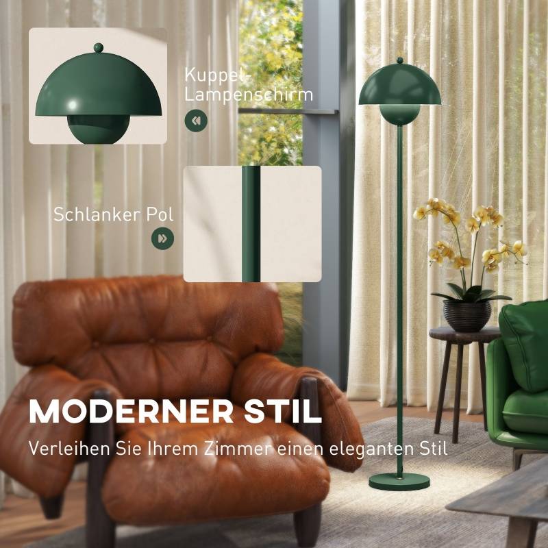 Lampadaire design acier salon chambre éclairage doux interrupteur pied 155cm vert - ComfortXL Outdoor Living - Image 4