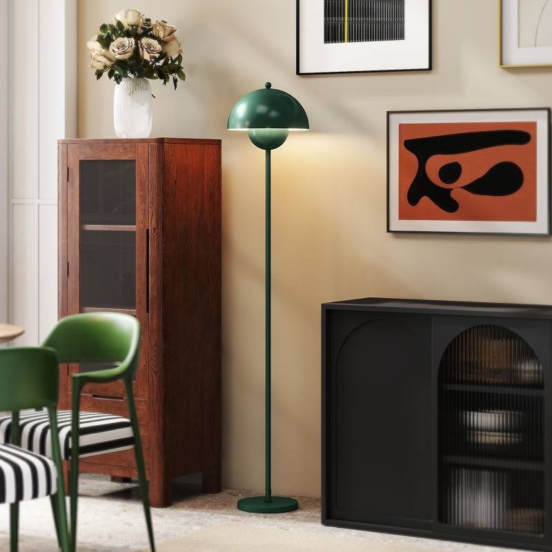 Lampadaire design acier salon chambre éclairage doux interrupteur pied 155cm vert - ComfortXL Outdoor Living - Image 1