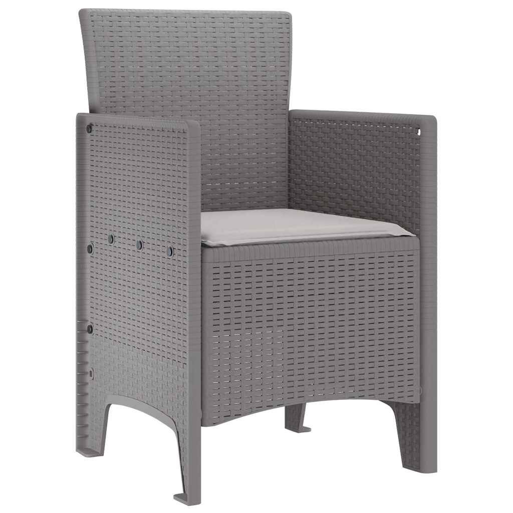 PANGIVO - Chaise de jardin polypropylènes gris clair 53 x 49 x 85 cm, Poids :24.7kg - PANGIVO - Image 4