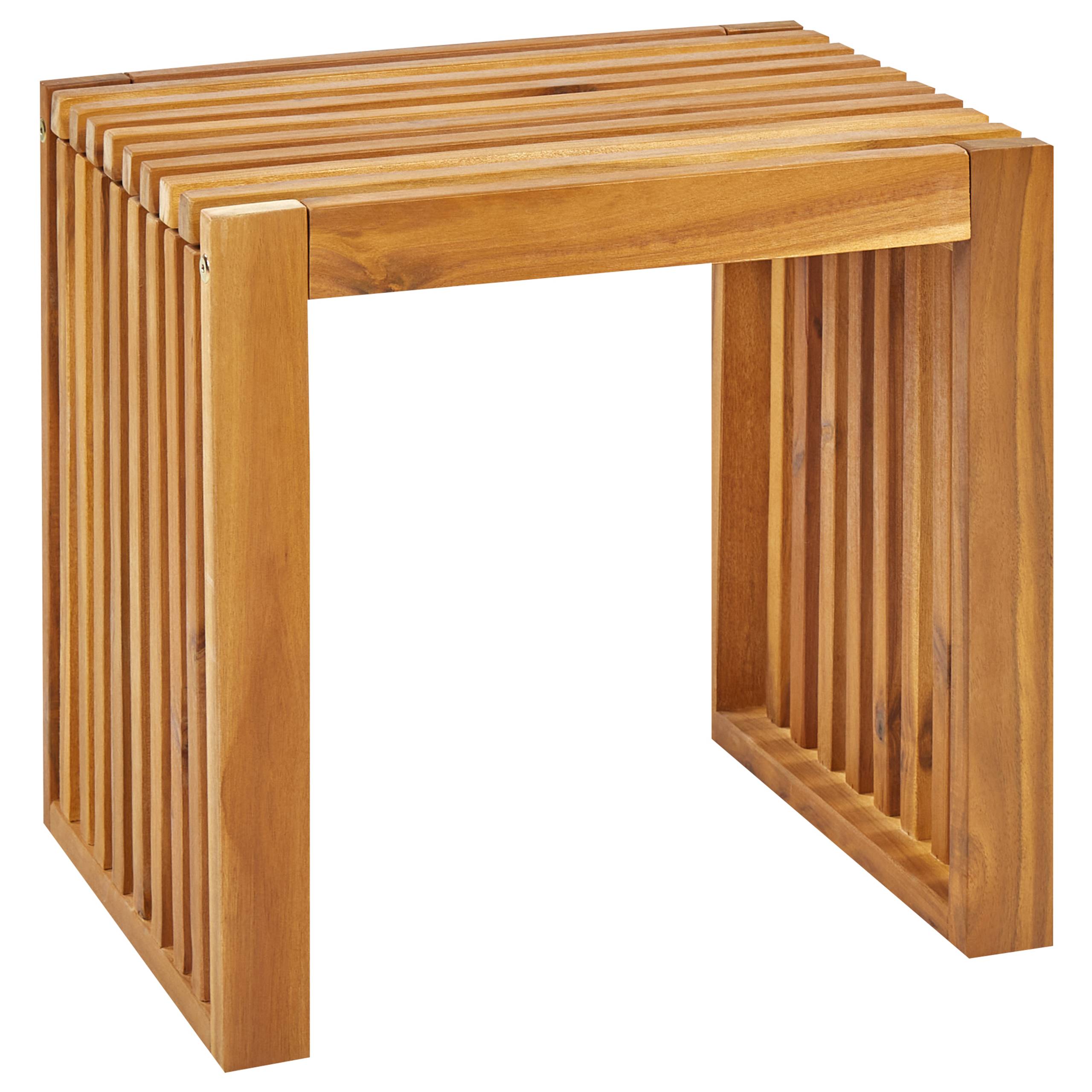 Beliani - Set de salle à manger, 6 Personnes Acacia Marron BELLANO - 150x35x60- Beliani - Image 7