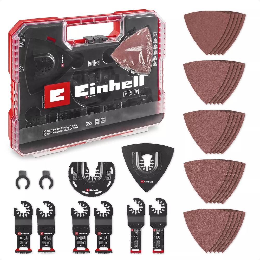 Einhell - Coffret accessoires XLPlus Multi-Tools - 35 pièces - lames, racloir, ponçage - boîte de rangement - Einhell - Image 1