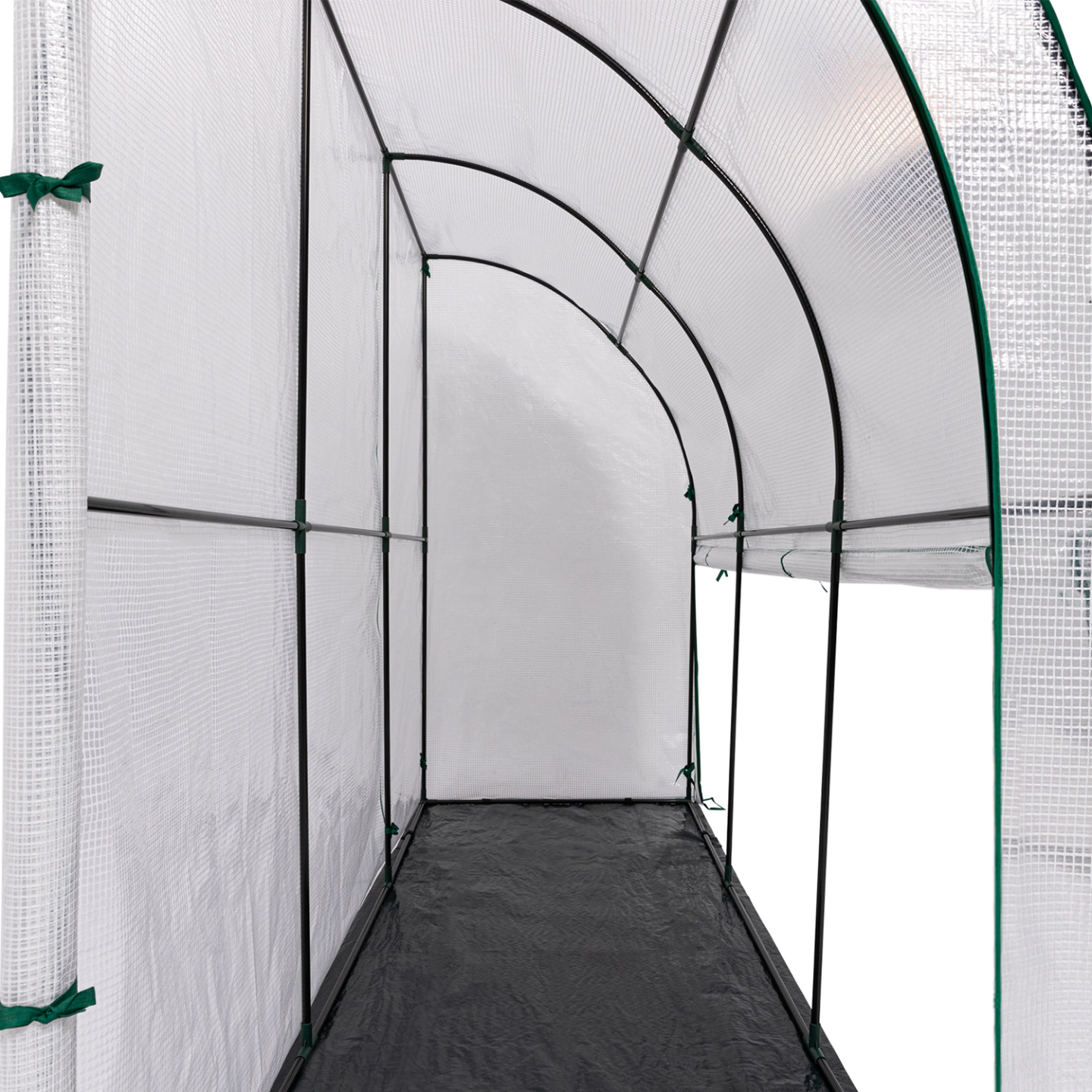 IDMARKET - Serre d'hivernage murale adossée 300 x 80 x 160 cm double ouverture balcon et terrasse - Image 6