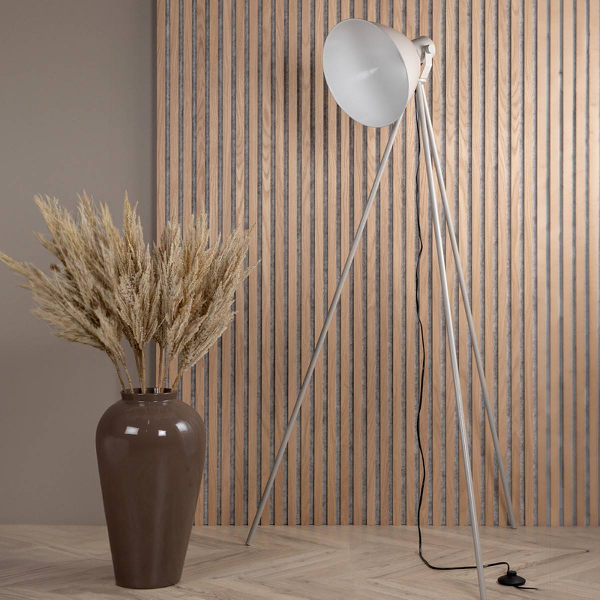 Lampadaire Trépied "Tiv" 140cm Beige - Image 6