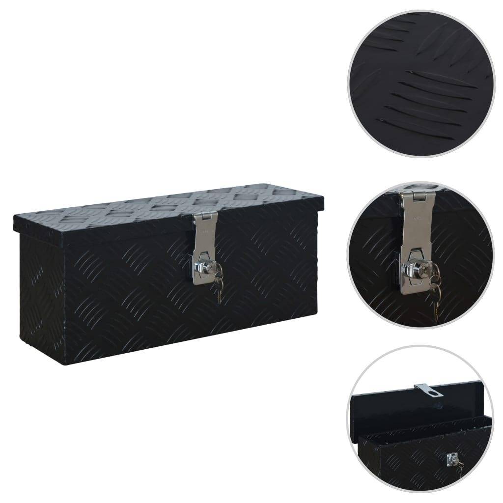 Helloshop26 - Boîte caisse de remorque en aluminium 48,5 cm noir - Image 2