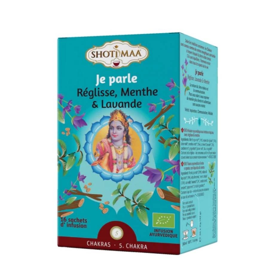 Tisane Infusion Bio Je Parle - matin - Moment de Détente et de Stabilité - Réglisse, Menthe & Lavande - Image 1